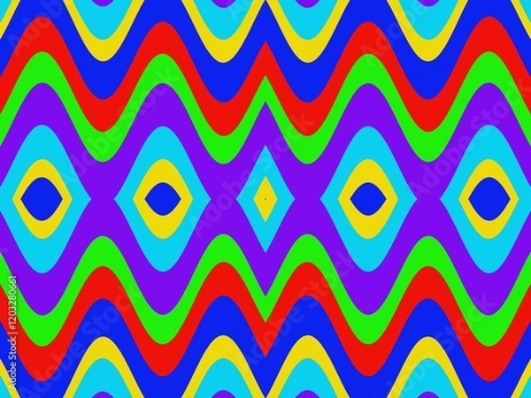 Obraz abstract geometric background. Colorful wave pattern background design for wallpaper, clothing, wrapping, fabric, textile, screen print Glass work for decorating photo