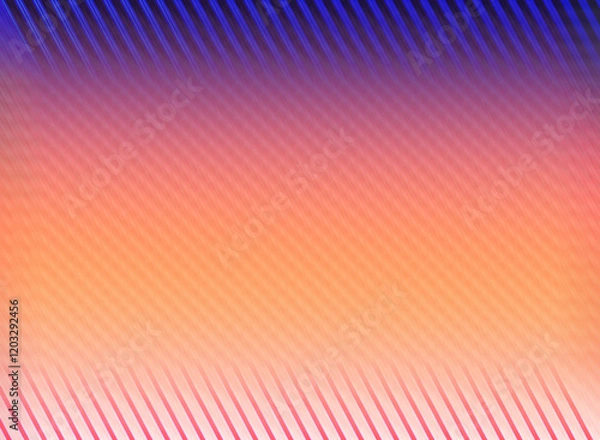 Fototapeta Abstract rainbow background image, ranging from dark blue, dark purple, dark pink, yellow, orange, to light pink. On both the top and bottom edges are diagonal lines of purple and pink. The colors are