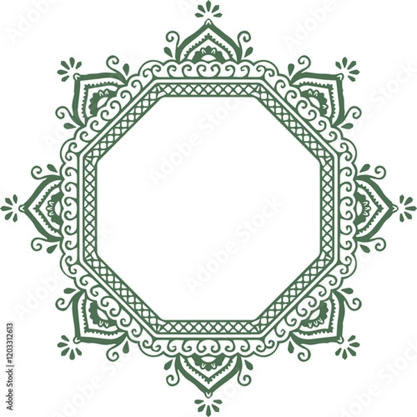 Obraz Beautiful flower art and mandala vector design