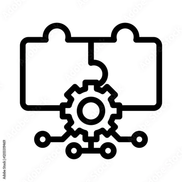 Fototapeta integrity line icon