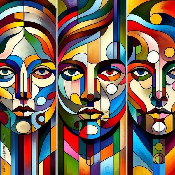 Obraz Geometric Portraits  (2)