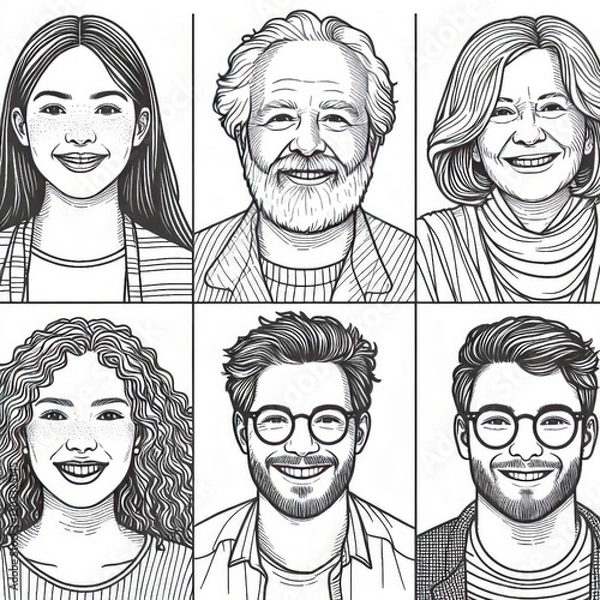 Obraz Lined Portraits (2)