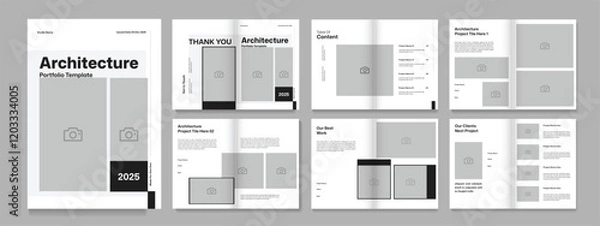 Fototapeta Architecture Portfolio Template, modern elegant layout
