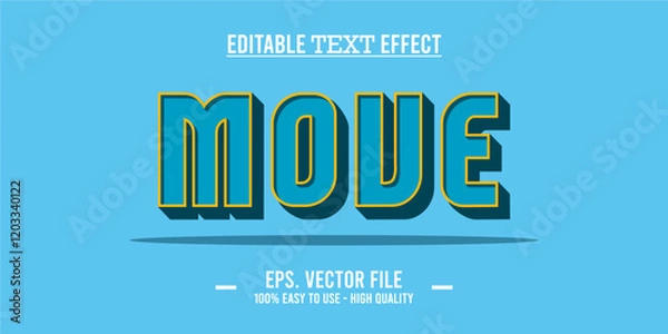 Fototapeta move editable text effect concept