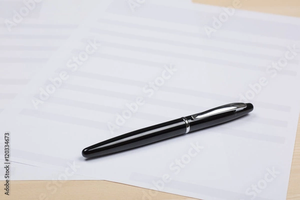 Fototapeta 書類とペン
