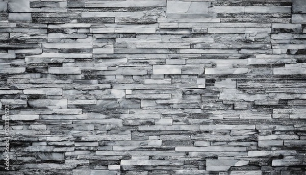Fototapeta 3D pattern of decorative slate stone wall surface texture