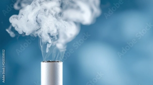 Fototapeta A cigarette with smoke coming out of it