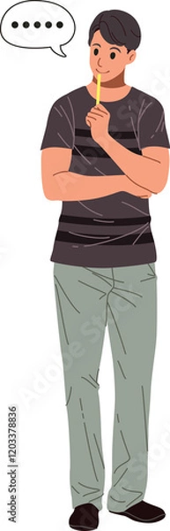 Obraz Man thinking illustration