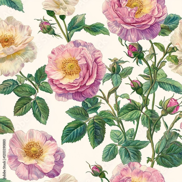 Obraz Pink Turquise Flower Patterns