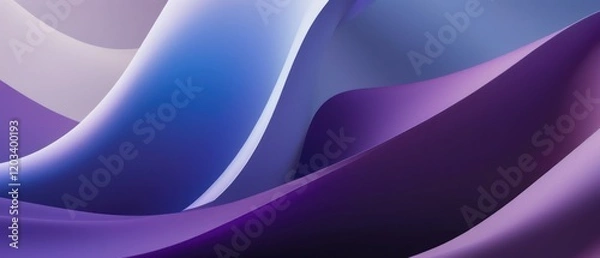 Fototapeta Purple abstract waves with flowing soft lines and smooth texture background