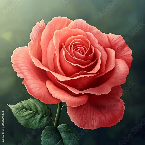 Fototapeta Rose Flower Pattern Design