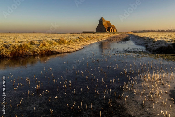 Obraz Lonely Church on the Kent Marsh