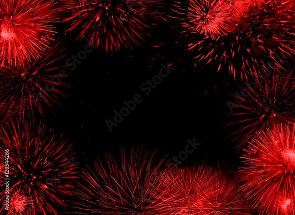 Obraz Red fireworks frame