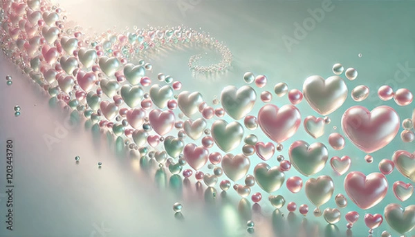 Fototapeta バレンタインの愛と感謝を象徴する背景画像.
結婚式やプロポーズのイメージに最適.
空間を活かしたエレガントな背景.
特別な日のための温かなデザイン.
ハートと自然が融合したデザイン.
カード、招待状、ウェルカムボードに最適化したデザイン.
記念日を彩る特別なデザイン.
generated by AI.
