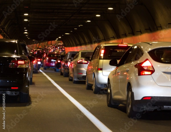 Obraz Traffic jam tunnel