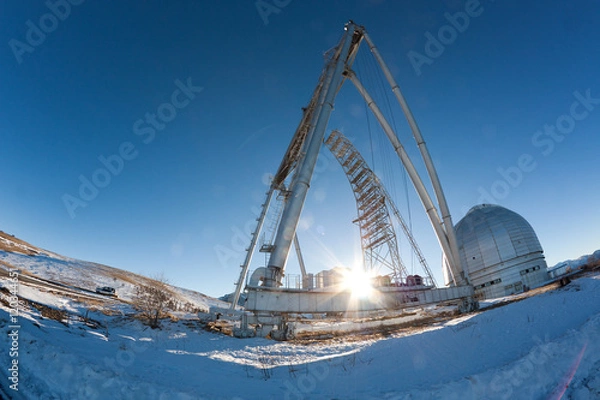 Obraz Telescope mountains sun