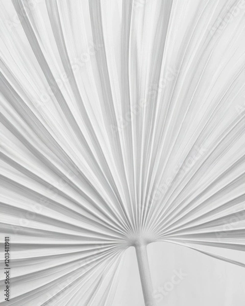 Fototapeta Monochrome close-up of palm leaf texture, black and white editorial content for branding, social media, Instagram, websites, and content marketing