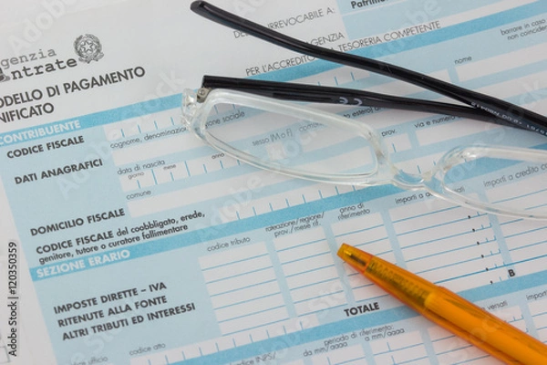 Obraz Modulo per la compilazione della dichiarazione dei redditi