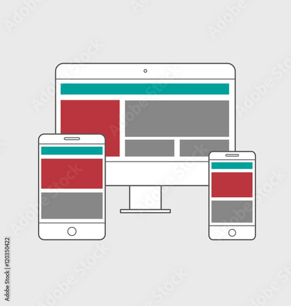 Obraz responsive web design icon