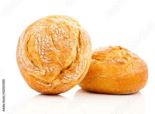 Obraz fresh bun on a white background