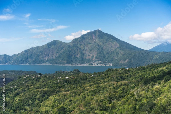 Fototapeta 湖と山