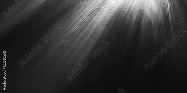 Fototapeta White sun burst ray on dark  background with blank copy space