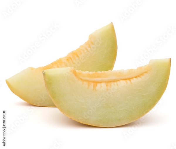 Fototapeta melon slices isolated on white background cutout