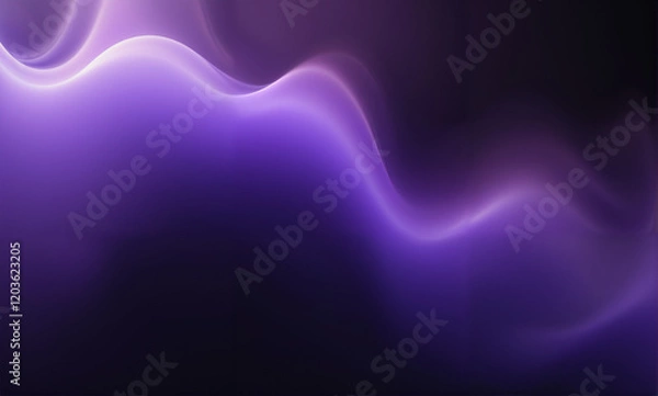 Fototapeta   A serene scene unfolds with a deep violet mist swirling gracefully against a black background. The intricate details are revealed through the soft gradient lighting and highly defined volu