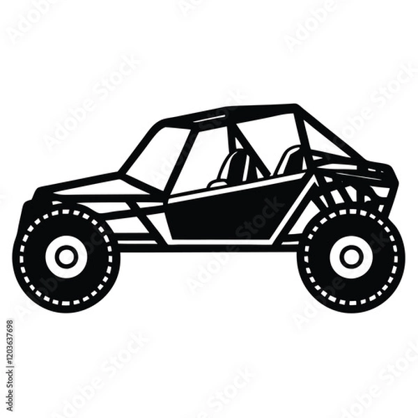 Fototapeta Custom Dune Buggy Vector Illustration  for Extreme Off-Road Adventures