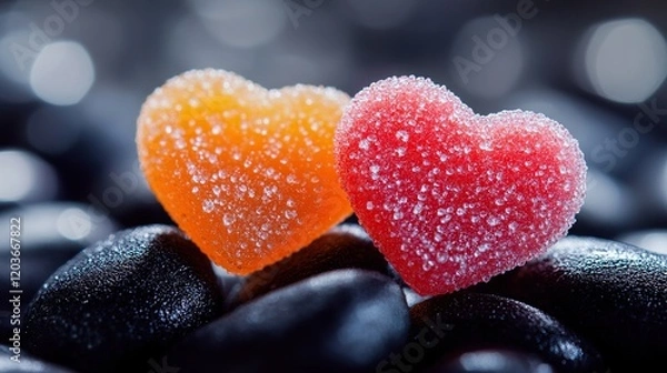 Fototapeta "Vibrant and Colorful Heart Wallpapers for a Joyous Valentine's Day Celebration"