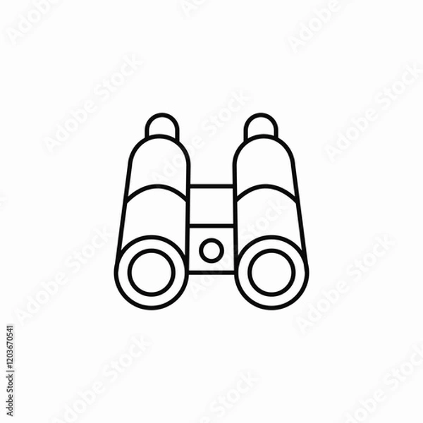 Obraz binoculars icon vector sign