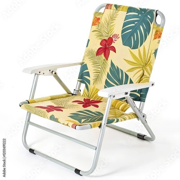 Obraz Beach chair on white background