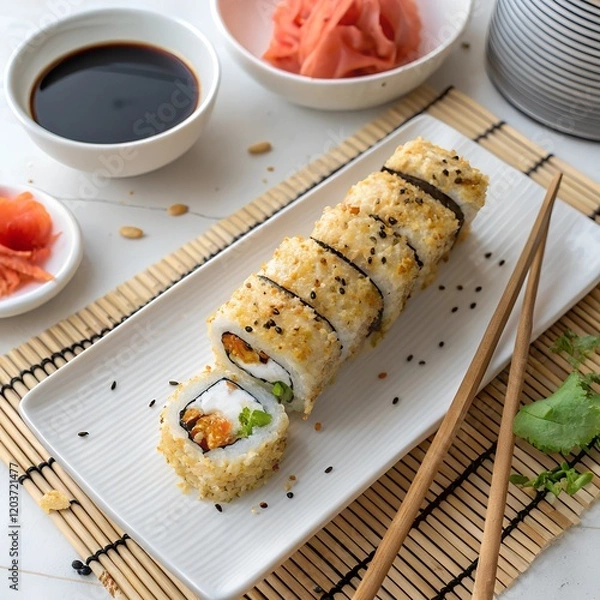 Fototapeta sushi on a plate