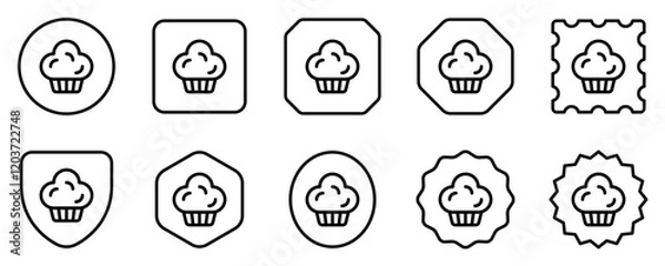 Fototapeta Editable muffin, cupcake, cake vector icon. Bakery, cooking, food. Part of a big icon set family. Perfect for web and app interfaces, presentations, infographics, etc