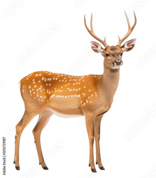 Obraz A majestic stag standing gracefully.