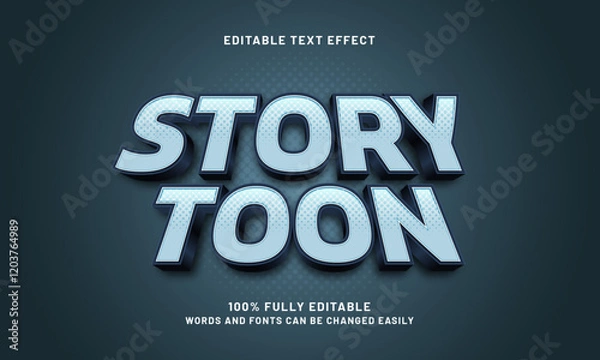 Fototapeta story toon editable text effect with a kids joyful and comic theme