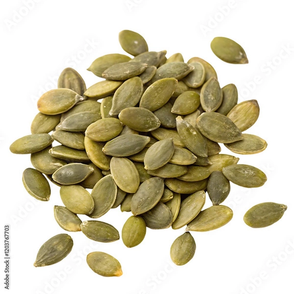 Obraz pumpkin seeds isolated on white background