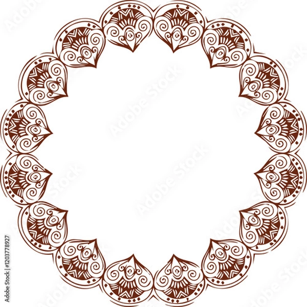 Fototapeta Beautiful flower art and mandala vector design