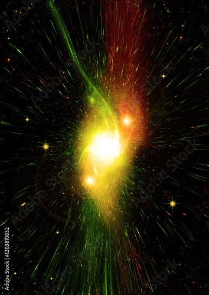 Obraz Stars. of a planet and galaxy in a free space Elements of this image furnished by NASA
