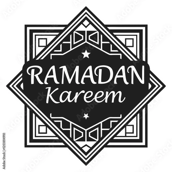 Fototapeta ramadan kareem silhouette vector illustration design