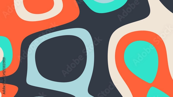 Obraz Modern Groovy Bubble Pattern Lava Lamp Background