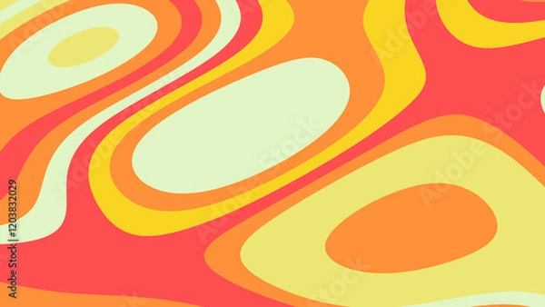 Obraz Orange And Pink Groovy Bubble Pattern Lava Lamp Background