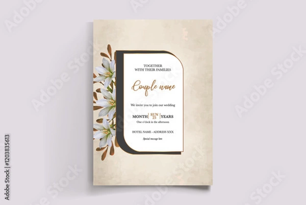 Fototapeta floral bridal shower invitation templates