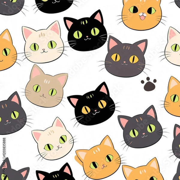Obraz seamless pattern with cats