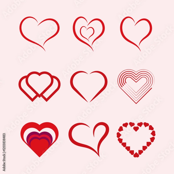 Obraz Love shape vector.
