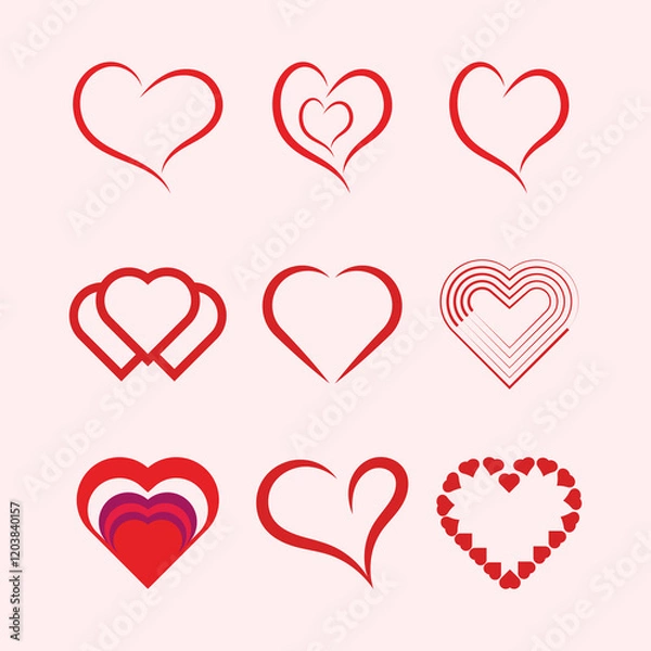 Obraz Love shape vector 