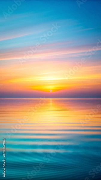 Fototapeta A clean horizontal gradient of soft pastels resembling a sunrise or sunset