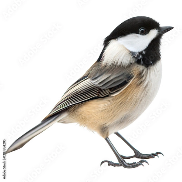 Fototapeta Black Capped Chickadee AI Generated Image