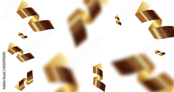 Fototapeta Golden serpartine isolated on transporent background