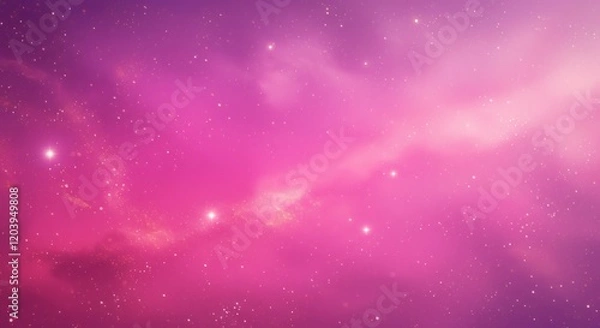 Fototapeta Pink Galaxy Nebula Background Cosmic Dust and Stars Space Fantasy